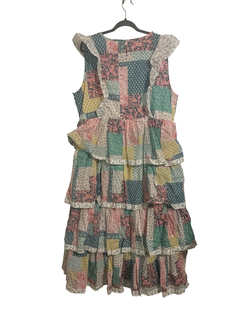 Simply Southern Multicolor Patchwork Ruffle Maxi Dress - Picture 4 of 5